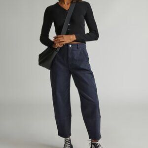 The Utility Barrel Pant Navy Blue